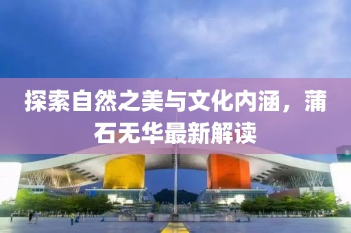 探索自然之美与文化内涵，蒲石无华最新解读
