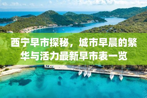 西宁早市探秘，城市早晨的繁华与活力最新早市表一览
