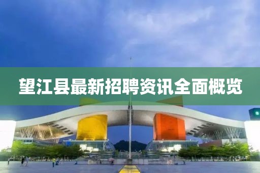 望江县最新招聘资讯全面概览