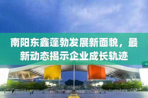 南阳东鑫蓬勃发展新面貌，最新动态揭示企业成长轨迹