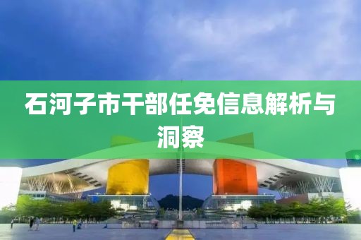 石河子市干部任免信息解析与洞察