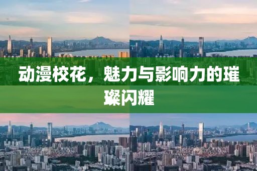 动漫校花，魅力与影响力的璀璨闪耀