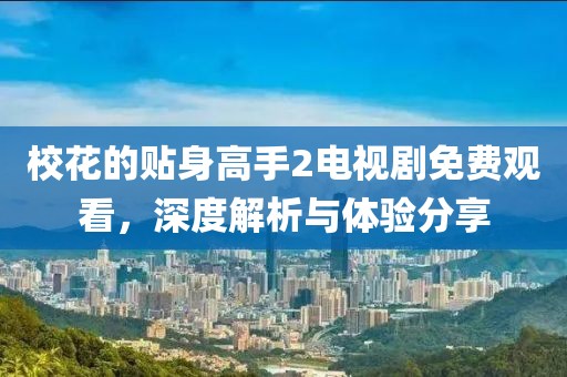 校花的贴身高手2电视剧免费观看，深度解析与体验分享
