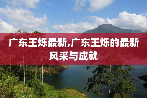 广东王烁最新,广东王烁的最新风采与成就